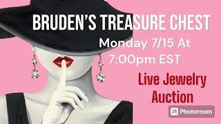 Monday 7/15 At 7:00pm EST Live Jewelry Auction