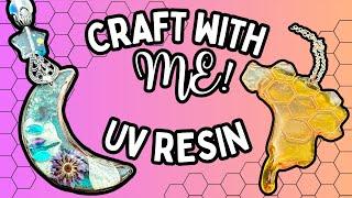 UV Resin Tutorial - Resin Honeycomb Pendant - UV Resin - Wirewrapping - Alcohol Ink