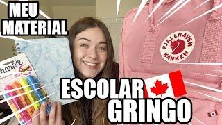 MEU MATERIAL ESCOLA GRINGO - INTERCAMBIO CANADÁ - CAROL SANTINA