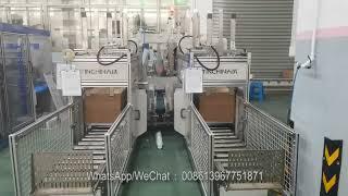 Intelligent packing machine 2 in 2 out with semi auto case machine