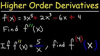 Higher Order Derivatives
