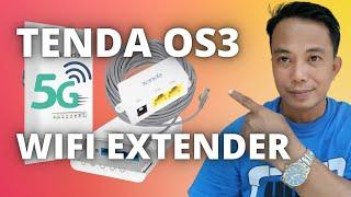 Tenda OS 3 5GHz and 2.4GHz  Set As Wifi Extender Reset and Config