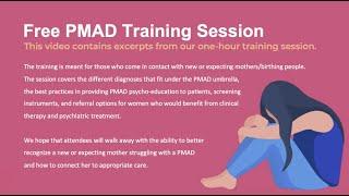 Free PMAD Training Excerpt