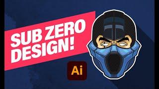 Sub Zero Vector Illustration in Adobe Illustrator (Timelapse)