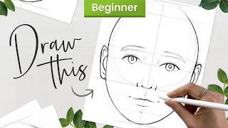 The Easy Way To Draw A Face • Step By Step Portrait Tutorial