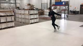 Figure Skating on KwikRink V synthetic ice