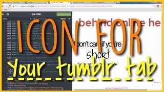 How To Get A Favicon On Your Tumblr Tab