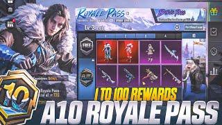 A10 Royale Pass 1 To 100 Rp Rewards | A10 Royal Pass Pubg/bgmi | A10 Rp Leaks 1 to 100