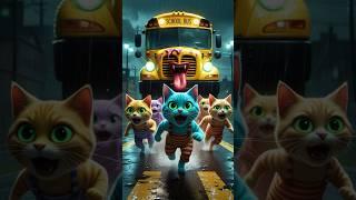 The kittens  go with the monster bus  #shorts #cuteMedia