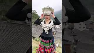 看看九妹 穿盛装的全部过程#苗家九妹 #苗族盛装 #苗族舞蹈 #九妹 #苗族服装 九妹九妹漂亮的妹妹九妹