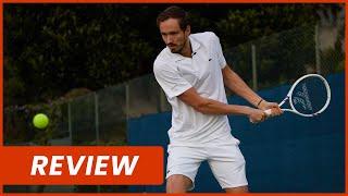 Daniil Medvedev reviews the new Tecnifibre T-Fight Tennis Racquets at the Monte Carlo Country Club