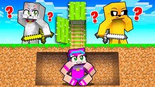 Hice Trampas con BASES SECRETAS en 2 CAZADORES vs CORREDOR  Minecraft