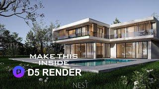 Realistic Exterior | D5 Render  | step by step | D5 Render