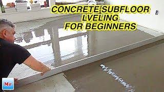 How To Concrete Floor Leveling with Straight Edge DIY for Beginers MrYoucandoityourself