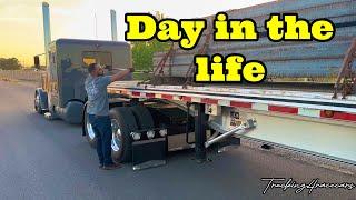 Day in the Life of a 27 year old owner operator trucking to California for steel