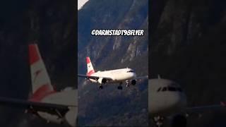 ️ Windy Landing Austrian A320 Innsbruck Airport #d98flyer #Innsbruck #planespotting #austrian #a320