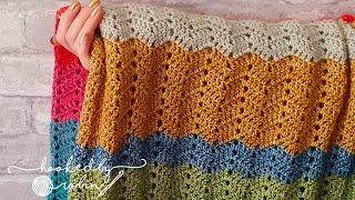 Crochet Peephole Chevron Stitch EASY ONE ROW REPEAT 