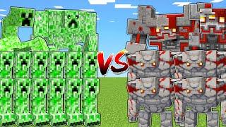 CREEPER ARMY vs REDSTONE GOLEMS