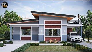 BUNGALOW HOUSE DESIGN - 4 BEDROOM SIMPLE HOUSE DESIGN