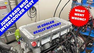 HOW MUCH HP IS AN INTERCOOLER WORTH? CHEAP, JUNKYARD M90 BLOWER GETS A TICK PERFORMANCE INTERCOOLER.