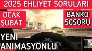 EHLİYET SINAV SORULARI 2025/ MEB EHLİYET ÇIKMIŞ OCAK ŞUBAT EHLİYET SINAV SORULARI #animasyonlu