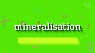 MINERALISATION - HOW TO SAY MINERALISATION?