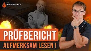 Prüfbericht aufmerksam lesen!