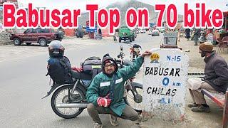 Babusar Top on honda 70 | Hunza Adventures | Episode 4 |Two people