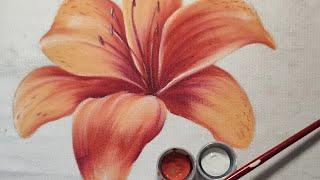 How to paint Lily - Fabric painting class.