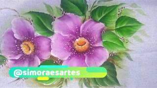 Pintura em tecido iniciantes.como pintar flor do campo #Dicas e truques