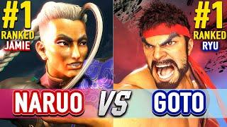 SF6  NARUO (#1 Ranked Jamie) vs GOTO (#1 Ranked Ryu)  Street Fighter 6 High Level Gameplay