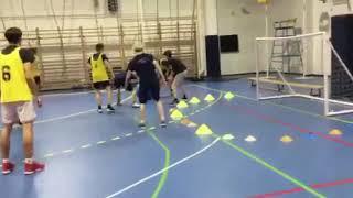 Hand ball with fit ball PhysEd game I