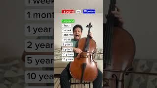 1 second vs 18 years of cello playing!