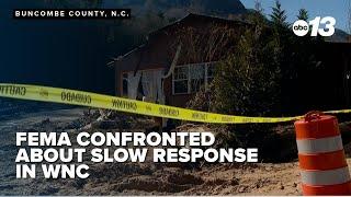 FEMA confronted about slow response in WNC