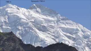 Video panorama of the Rakaposhi ice walls from Minapin