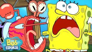 Bob Esponja | Los personajes de Bob Esponja GRITANDO durante 50 minutos  | Bob Esponja en Español