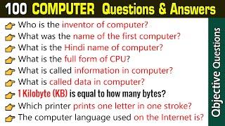 100 Computer GK Questions and Answers | Basic Computer General Knowledge | Computer Trivia | PART-7