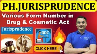 FORM NUMBER | PHARMACEUTICAL JURISPRUDENCE | Form No. (Jurisprudence) | GPAT | NIPER | PHARMACIST