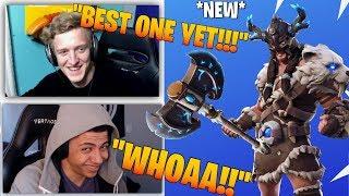 STREAMERS REACT TO *NEW* "FYRA" & "JAEGER" SKINS!!! | Best Fortnite Moments