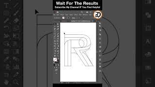 Beautiful R Letter Logo Design In Illustrator | #logo Tutorial #shorts #youtubeshorts