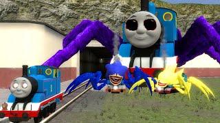 Building a Thomas Train Chased By  Cursed Thomas Train and New Friends in Garry's Mod!!