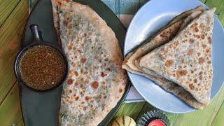 طرز تهیه بولانی با دو نوع خمیر، خمیر با خمیر مایه و بدون خمیر مایه /bolani/boolani