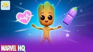 Move With Groot in the Marvel HQ App!