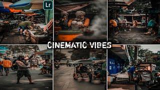 CINEMATIC VIBES PRESET EDITING LIGHTROOM MOBILE YOUTUBE TUTORIAL |