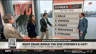 FIRST TAKE | "Steelers better than Chiefs" - Jeff Saturday destroys Stephen A. list Top 5 NFL teams