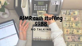 ASMR cash envelope stuffing | $988 | no talking | 24yo budgets