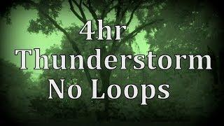 4hr Thunderstorm with No Loops "Sleep Sounds"