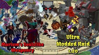 Marium's Soulslike Weaponry VS Ultra Modded Raid 1.20 | Minecraft |Mobs Battle