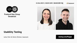 Usability Testing | Frontend User Group Osnabrück