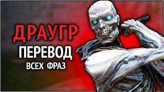 Skyrim ٠ Драугр - Перевод Всех Фраз в Skyrim